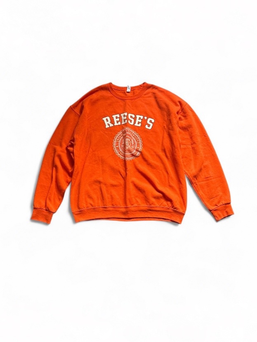 Reese’s Peanut Butter Cup Orange Crewneck Sweatshirt Size XL